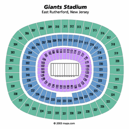 New York Giants Seating Chart