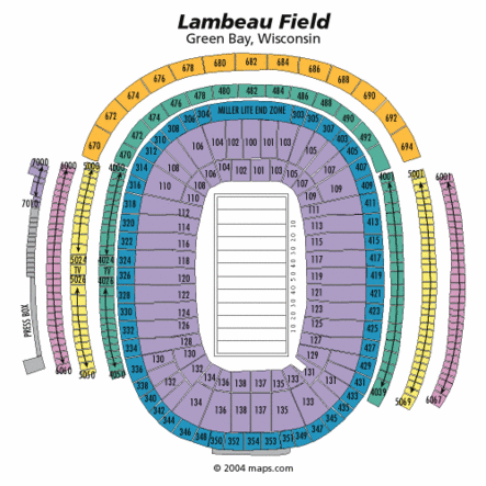 Green Bay Packers Seating Chart