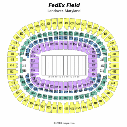 Washington Redskins Seating Chart