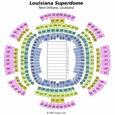New Orleans Saints Seating Chart